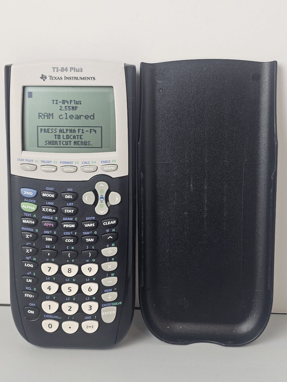 Texas Instruments TI-84 Plus Graphing Calculator Blue W/ Slip Cover L-1118AD